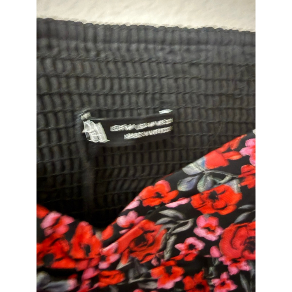 Women's Zara Red Floral Crop Top with puff shoulder size M - Picture 3 of 4